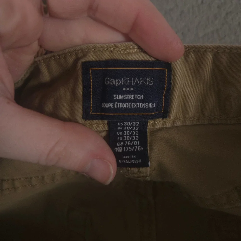 Gap Pants Mens 30x32 Khaki Slim Leg GapFlex Twill Skinny Stretch Cotton Chino